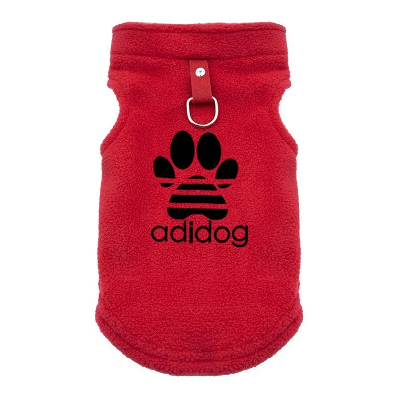 Soft Fleece Dog Clothes for Small Dogs Pull Ring Design Spring Autumn Winter Warm Pet  Pullover French Bulldog Jacket Pug Coats