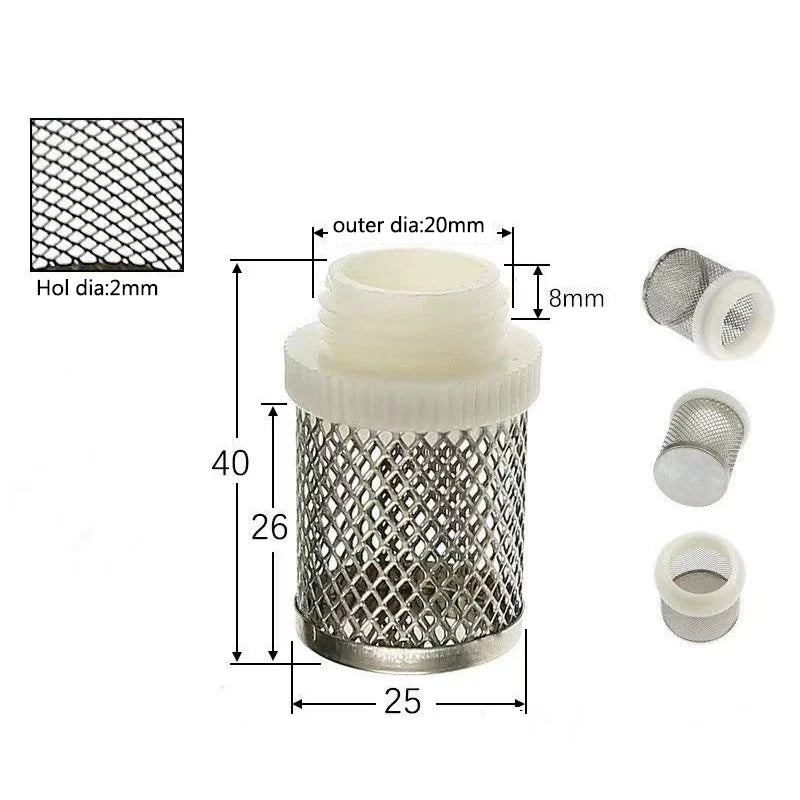 Stainless Steel Aquarium Filter Inlet Sleeve Mesh Shrimp Nets Special Shrimp Cylinder Filter Inflow Inlet Protect cessories New
