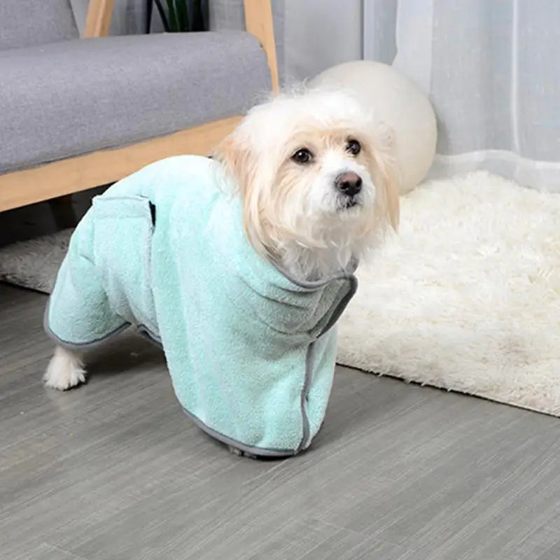 Dog Towel Wrap Dog Bath Towel Robe Super Absorbent Machine Washable Fast Drying Soft Lightweight Dog Drying Coat For Poodle