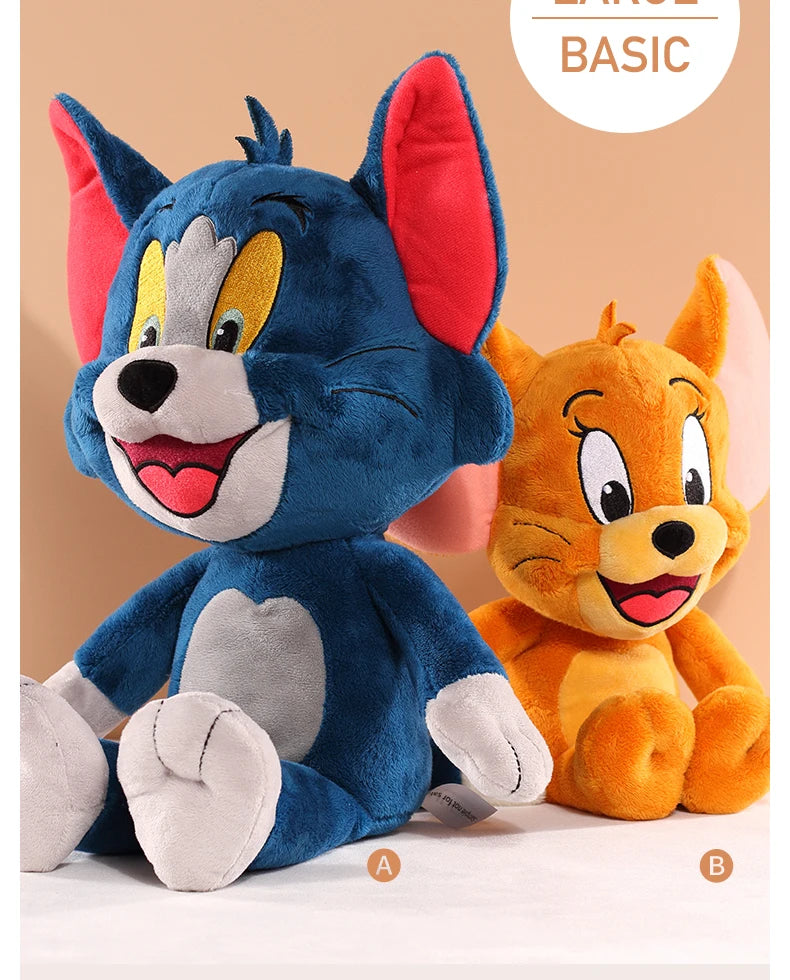 Tom And Jerry Plush Toy Cartoon Movie Cat Tuffy Nibbles Mouse Plushies Stuffed Animals Soap Action Figure Studio Doll Toys