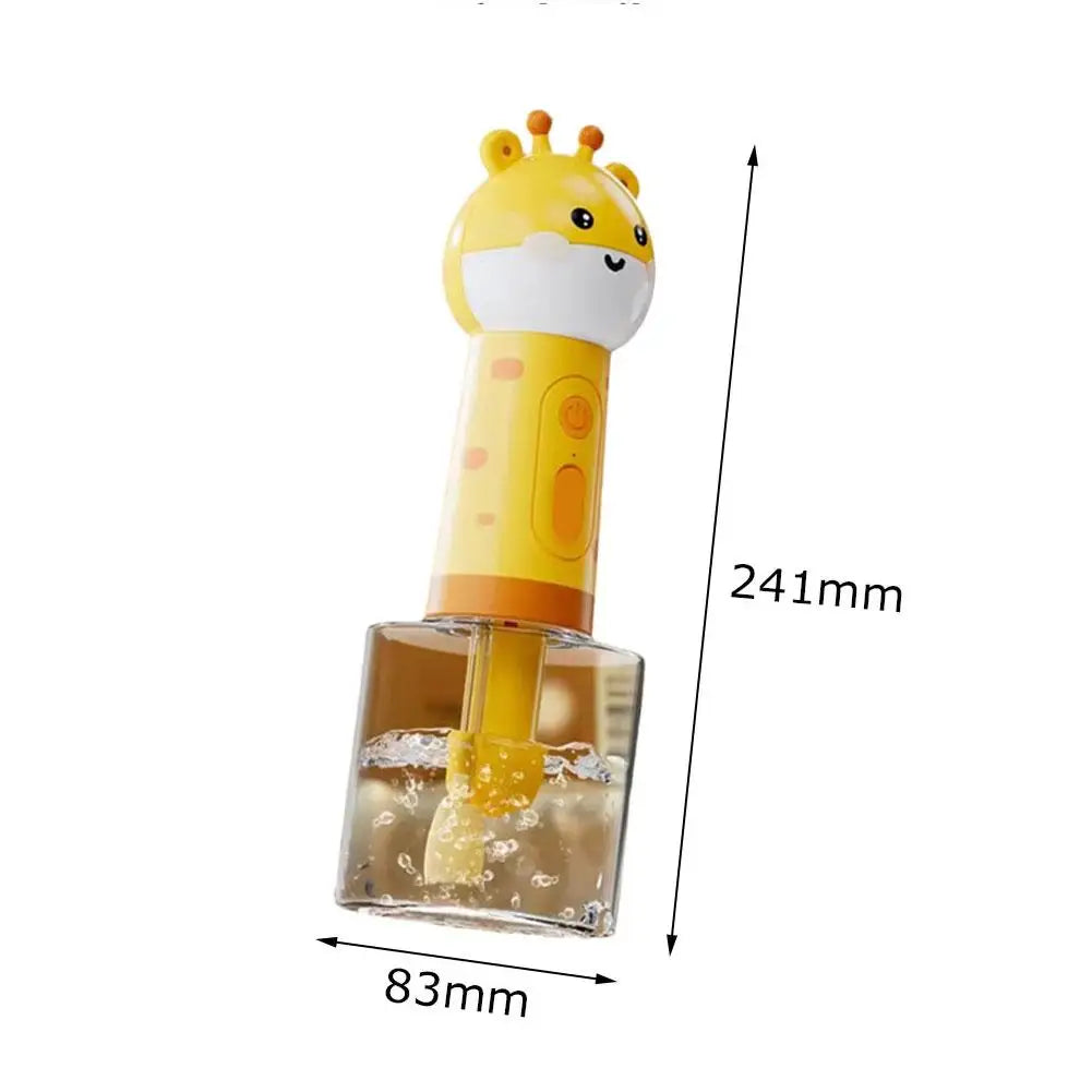 Cute Giraffe Dog Shower Gel Electric Foaming Machine IPX6 Waterproof Fully Automatic Soap Dispenser USB Charging Dog Bathing Hel