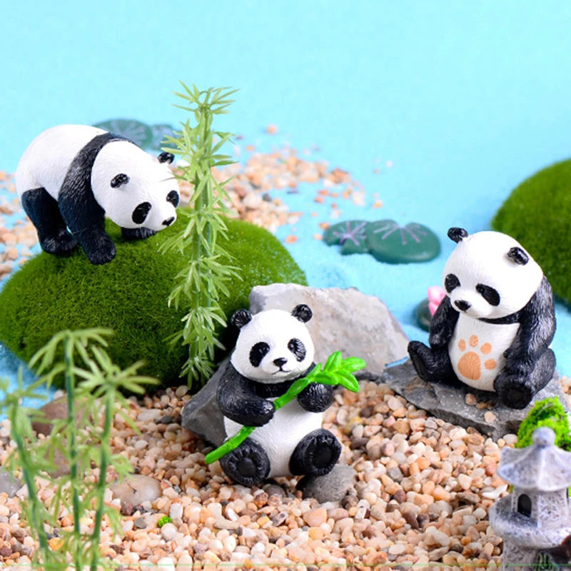 Resin Small Aquarium Ornaments Decoration Artificial Cute Panda for fish Tank Resin Aquarium Ornament Fish Tank Background Home