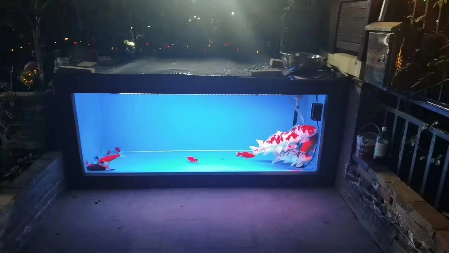 535 Gallon Fish Tank Side Drain All Black for Randy