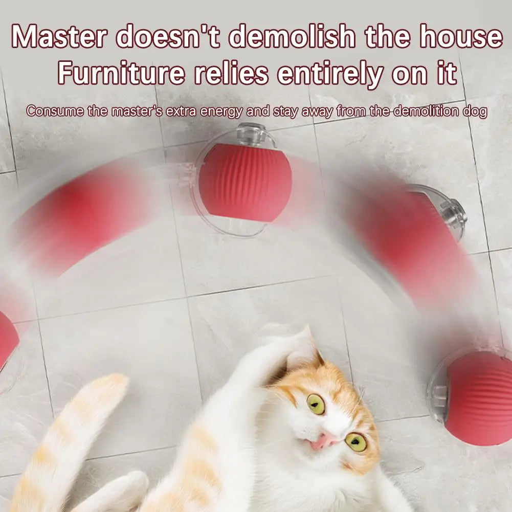 New High-end Cat Rolling Ball Interactive Cat Toy Motion Tail Bird With Teaser Game Pet Chirping Long Toy Kitten Sensor Cat