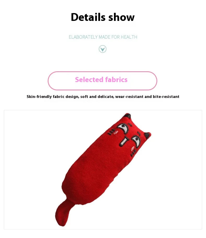 Pet Accessories Rustle Sound Catnip Toy Cats Product For Pets Cute cat Toys For Kitten Teeth Grinding Cat Plush Toy Thumb Pillow