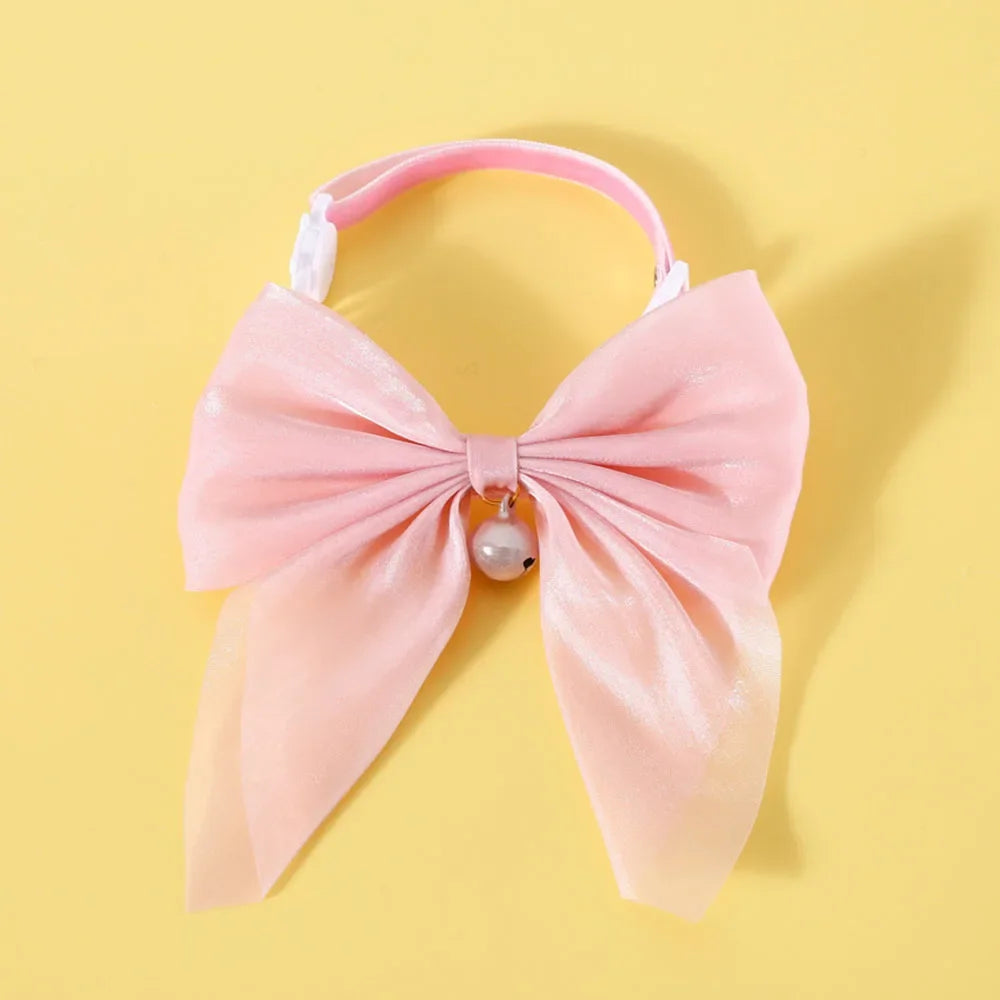 Soft Velvet Cat Collar Breakaway Puppy Kitten Collar Red Pink Bow Small Dog Collar Adjustable Safety Buckle Cat Bow Pet Supplies