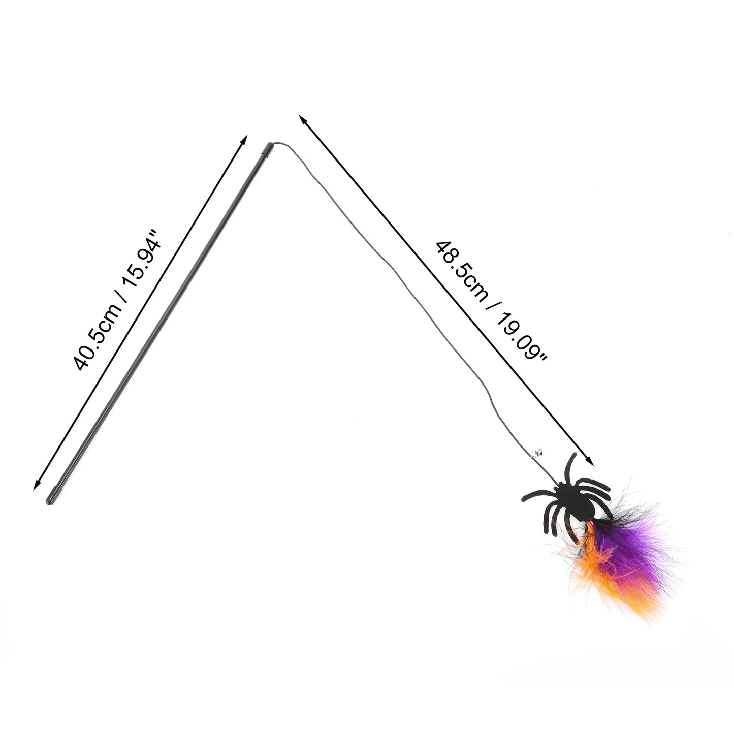 UXCELL 1 Pc Fashion Funny Cat Playing Rod Portable Spider Moon Halloween Toys Cat Playing Rod for Indoor