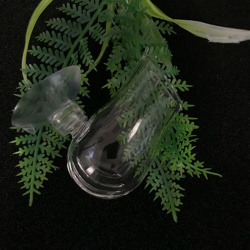 Aquarium Decoration Hanging Fish Tank Mini Crystal Glass Pot Polka Water Potted Planting Cylinder Cup Aquarium Accessories