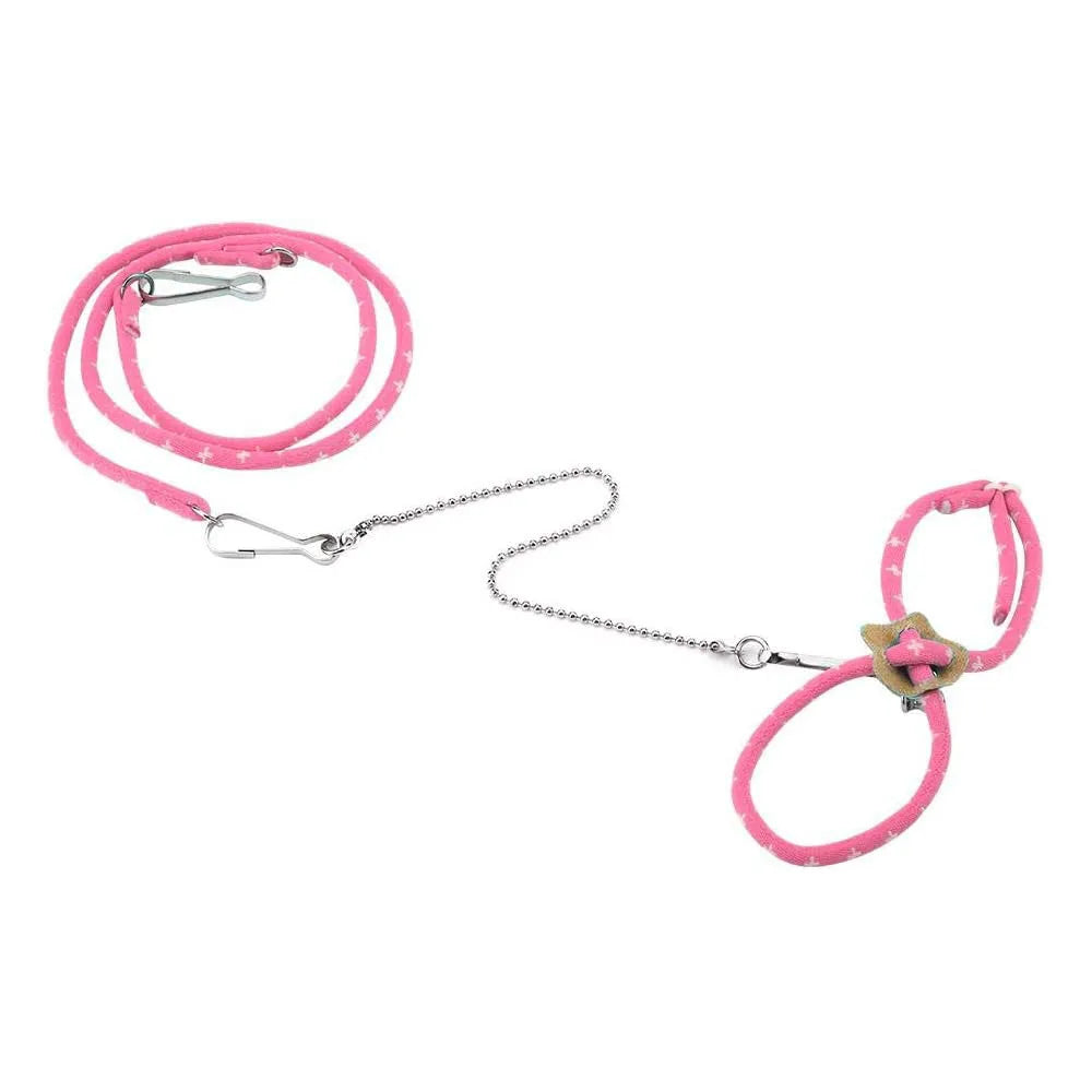 Adjustable Hamster Harness with Anti Lost Bite Resistance Leash for Gerbil Rat Mouse Ferret Walking Leads Small Animals Products