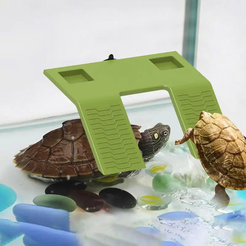Turtle Basking Ladder Turtle Habitat Turtle Climbing Ramp Turtle Dock Floating for Reptile Terrarium Aquarium Accessory