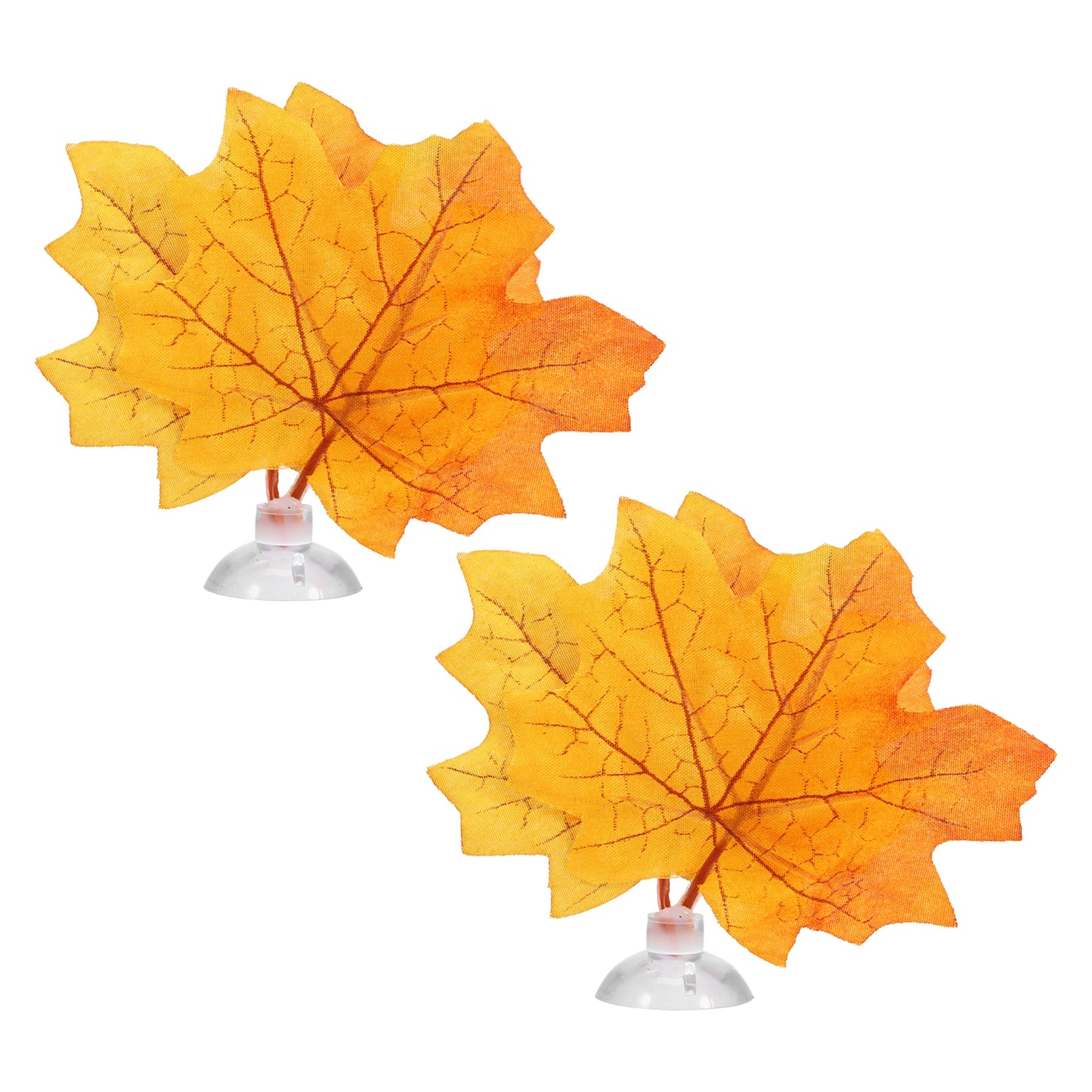 UXCELL 2/4 Pcs Aquarium Artificial Plastic Plants Betta Fish Leaf Pad with Suction Cup Betta Bed Leaf Hammock Resting Hide Decor