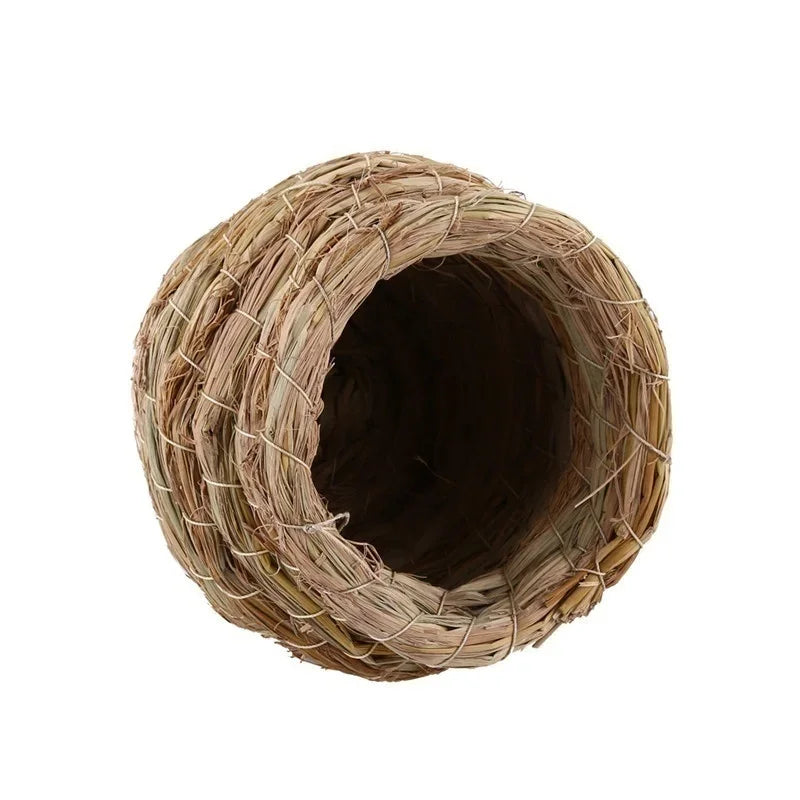 Hanging Hummingbird Bird House Bird's Nest in Straw Garden Nest Woven House Hut Straw Bird Birdhouse House Handwoven