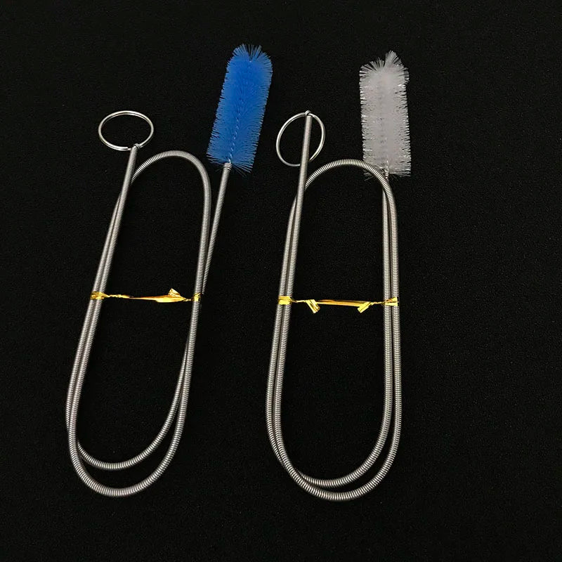 Aquarium Pipe Cleaning Brush Fish Tank Cleaner Tube Stainless Steel Water Filter Air Tube Flexible Double End Hose Accessories