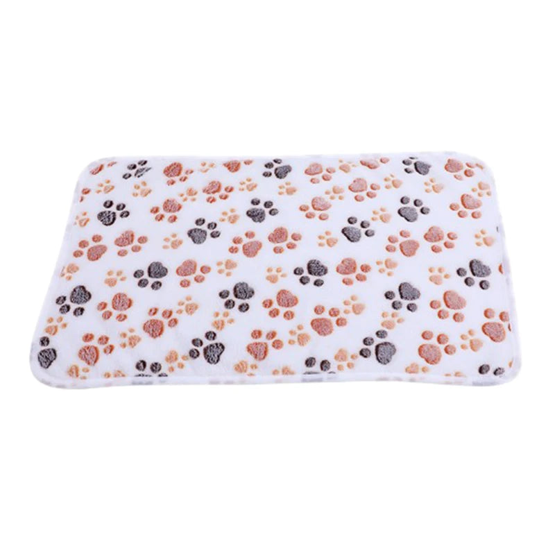 Soft Flannel Fleece Cat Dog Blanket Bed Mats Paw Foot Print Warm Pet Blanket Sleeping Beds Cover Mat For Dogs Cats Pets supplies