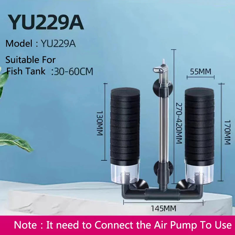 Aquarium Spong Filter for Aquarium Fish Tank Air Pump Skimmer Biochemical Sponge Filter Aquarium Bio Filters Filtro Aquario New