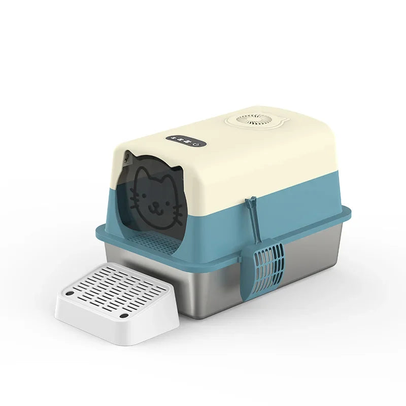 2025 New Trends Wholesale Large Capacity Electric Cat Litter Box Enclosed Smart Deodorant Cat Toilet