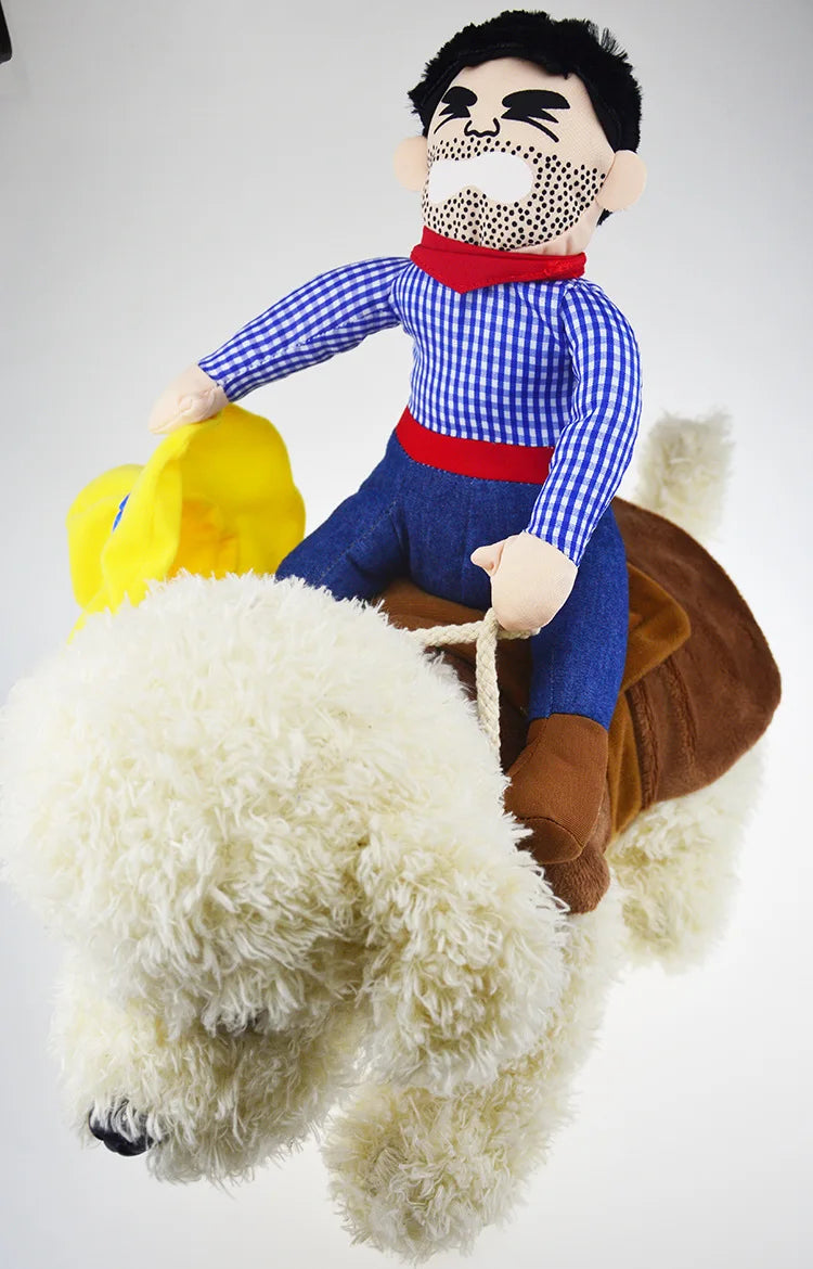 Pet Costume Dog Suit Cowboy Rider Style Dog Carrying Costume for Small Medium Large Dogs Halloween Clothes