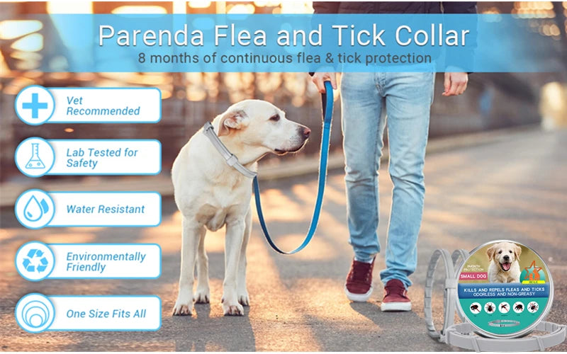 Extendable Pet F le a Collar Necklace Personalized A n ti Fl ea and Ti ck Big Dog Puppy Cat An ti-Fl ea Collar T ic ks Dogs