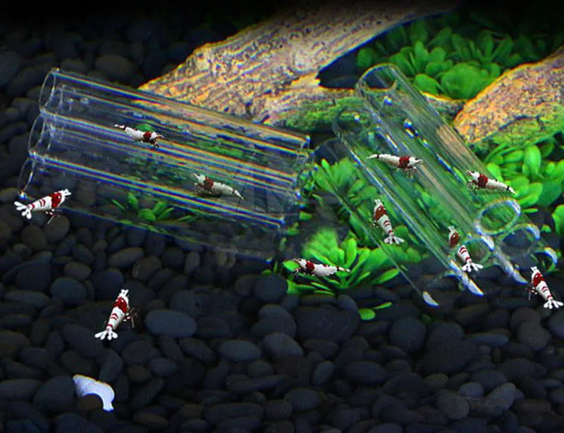 Glass Acrylic Aquarium Decoration Fish Shrimps Shelter House Pottery Scorpion House Canister Simulation Stone Fish Tank Ornament