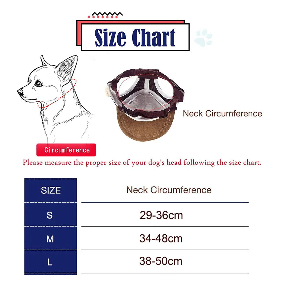 Sport Dog Baseball Cap Outdoor Pet Sunbonnet Hats Puppy Cap with Adjustable Ears Hole for Dogs Outdoor Summer Dogs Accessories