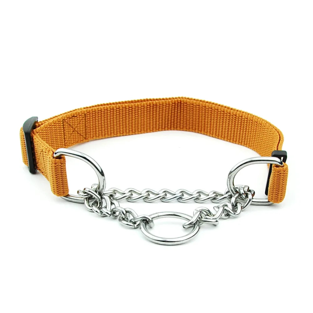Professional Training Collar For A Hunting Dog Large Stainless Metal Dog Training Chain Strap Pitbull Dog Training Accessories