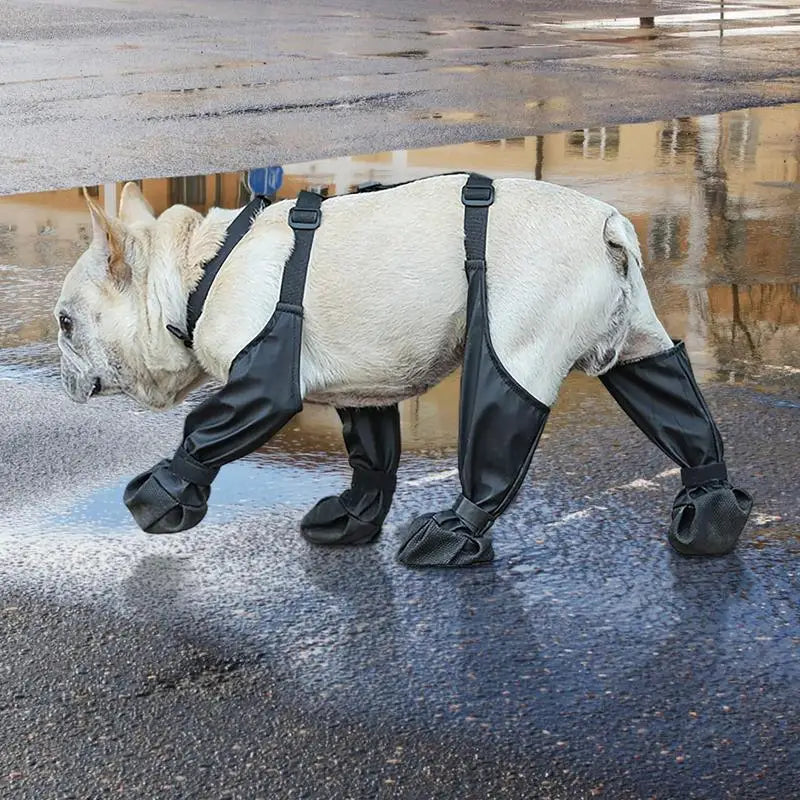 Dog Shoes Waterproof Adjustable Dog Boots Pet Breathbale Shoes For Outdoor Walking Soft French Bulldog Shoes Pets Paws Protector