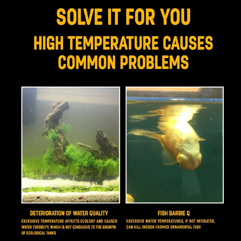 1Pcs Aquarium Fish Tank Cooling Fan System Chiller Control Reduce Water Temperature Fan Set Cooler Aquarium cooling fans