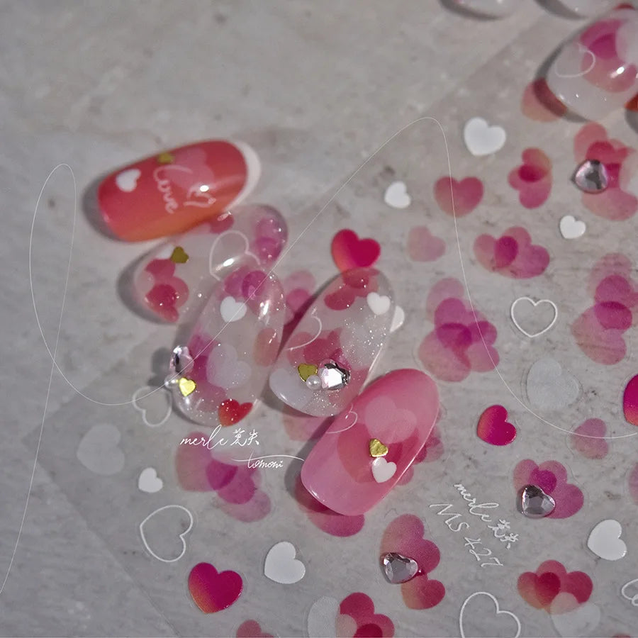 1pcs Cute Cat Claw 3D Jelly Relief Nail Stickers 3D Adhesive Stickers For Nails DIY Japanese Kawaii Slider Nail Art Decorations