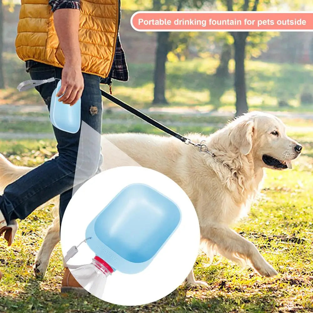200ml Outdoor Water Bowl Dog Travel Water Bowl for Outdoor Dogs Hangable Outside Dog Waterer Reusable Dog Water Bottle Dispenser