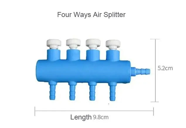 Aquarium Air Splitter Valve Fish Tank Air Pump Flow Splitter Distributor Pump Valve Tap Lever Control Switch Valves Accessories