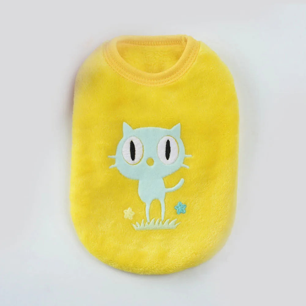 Guinea Pig Clothes Small Animal Rabbit Cat Warm Vest Cozy T-Shirt for Guinea Pig Ferret Bunny Kitten Chihuahua and Small Animals