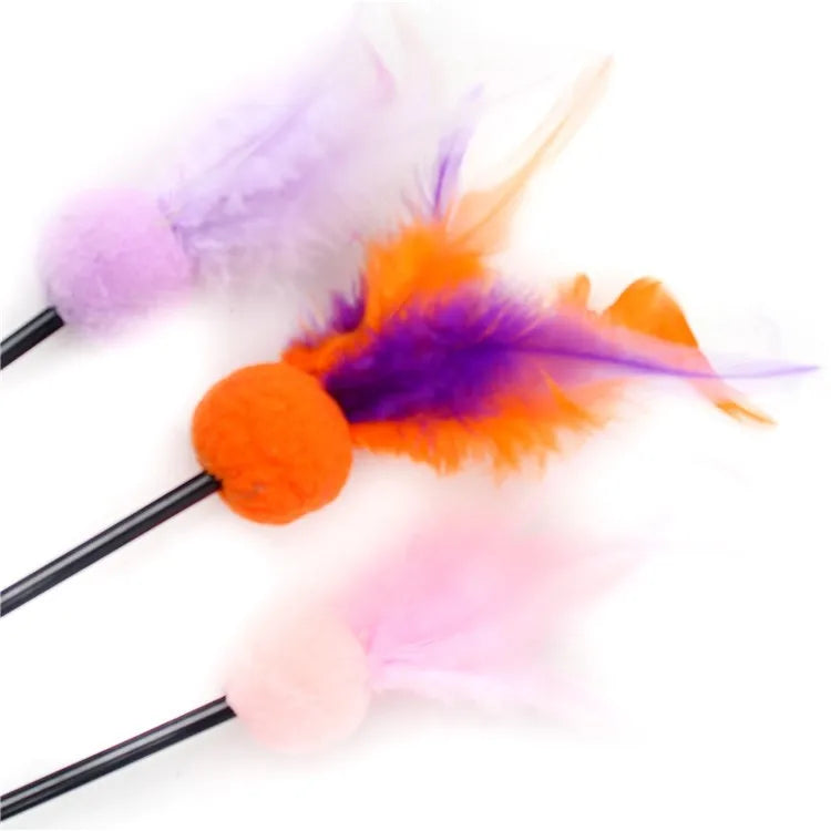 Cat Toy Cat Teaser Sticks Teasing A Cat Stick Cat Toy Pet Supplies Cat Interactive Fur Ball.