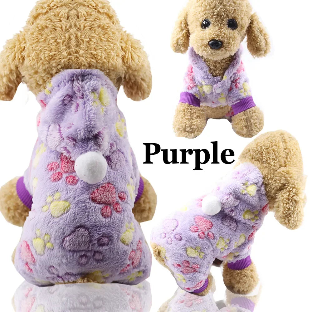 Pet Dog Soft Warm Jumpsuits Clothing for Dogs Pajamas Fleece Small Puppy Coat Pet Outfits Hoodie Clothing Cats Clothes Christmas