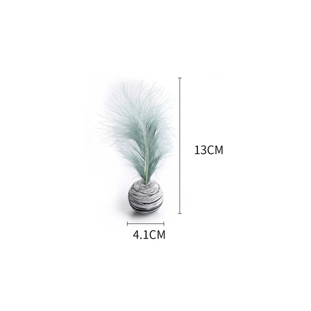 Cat Feather Toy Funny Foam Star Ball Feather Toy for Kitten Funny Cat Toy Throwing Toys Interactive Puppy Kitty Toy Pet Supplies