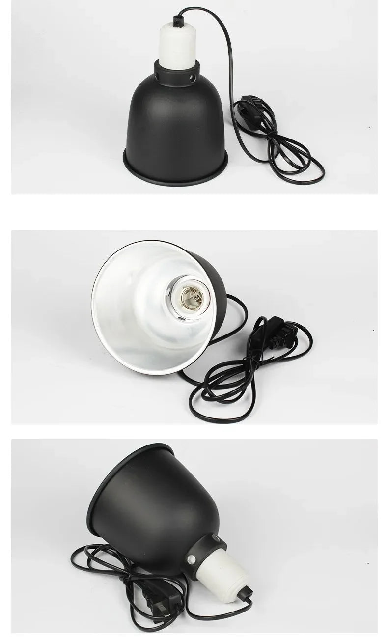 5.5 Inch Reptile Deep Dome Lampshade Snakes Lizards Geckos Terrariums Light Fixture Reptile Lamp Cap Optical Reflection Cover