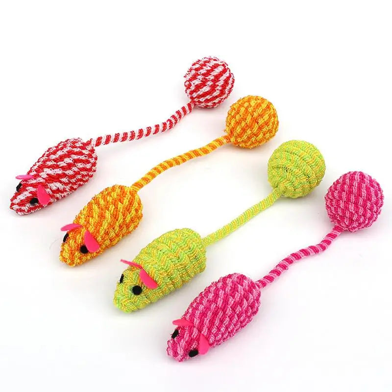 Squeaky Mouse For Cats Interactive Cat Toys For Indoor Cats Funny Teeth Cleaning Chew Toys For Small Dogs Cats Puppies Random