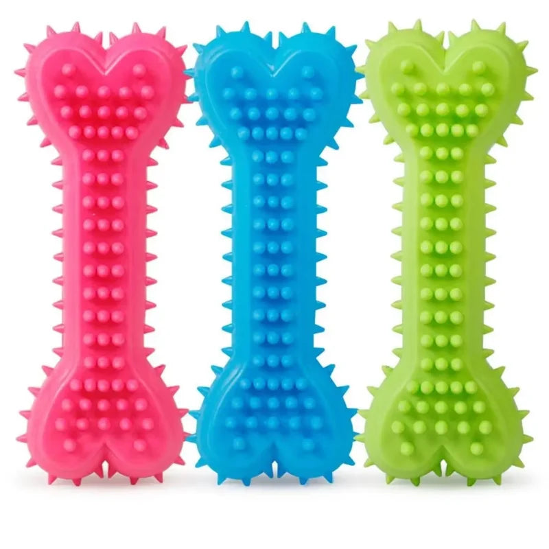1PC Pet Chew Toy Soft Rubber Bite-resistance Bone Shape Teeth Grinding Chewing Toys for Small Dogs Training Pet Supplies