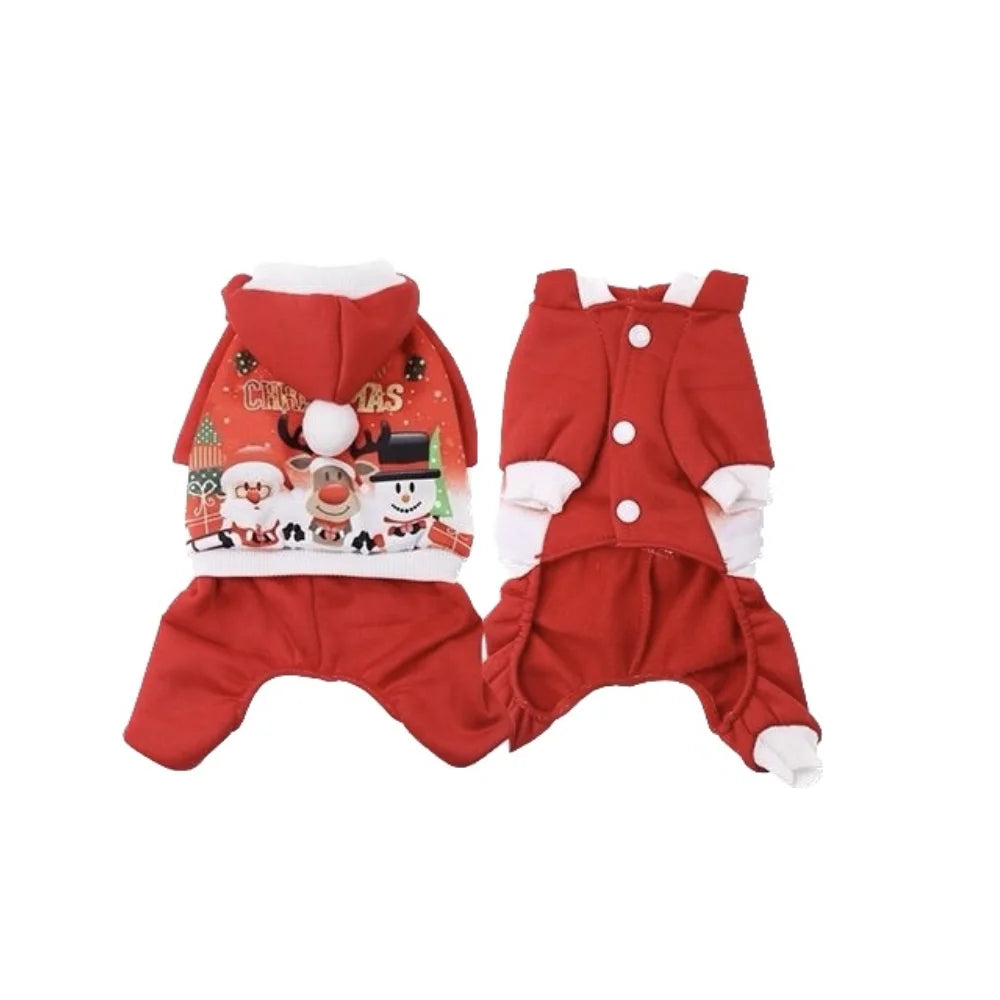 Christmas Pets Dressing Up Santa Funny Pet Clothes For Small Medium Large Dogs Winter Warm Dog Clothes Chihuahua Pug Yorkshire
