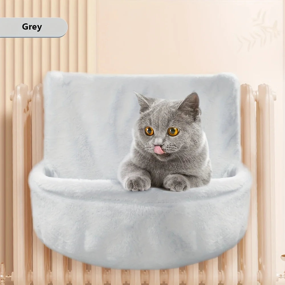Pet Hanging Cat Bed Removable Cat Hammock Pet Bed for Radiator Cradle Hammock Durable Metal Frame Bed Cat Accessories Up to 30kg