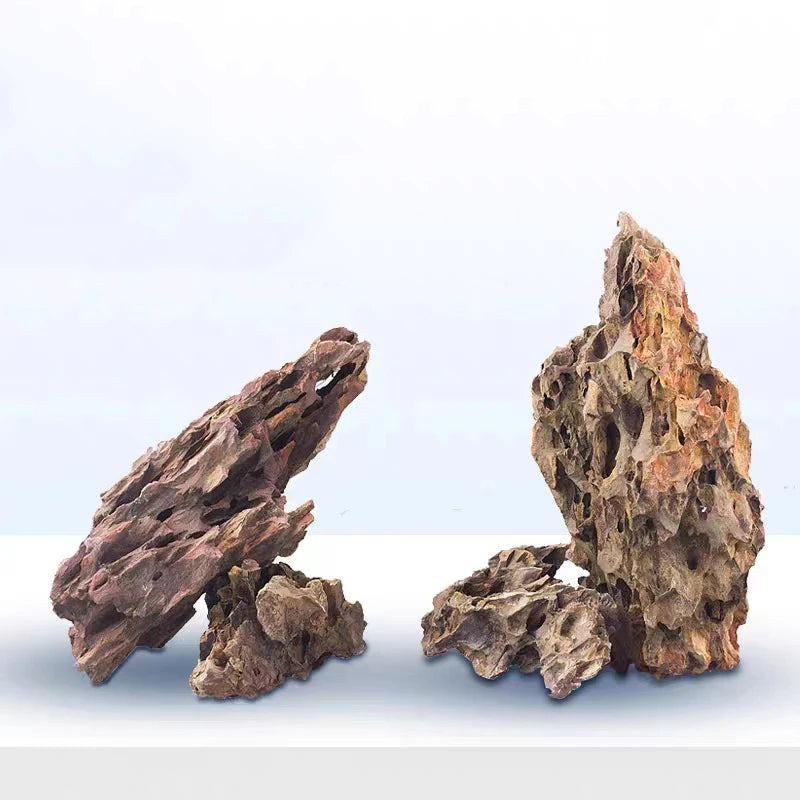 Natural Aquarium Decoration Stone Rockery Landscaping Fish Tank Porous Pine Stone Beautiful Landscape Good for Plants Growth
