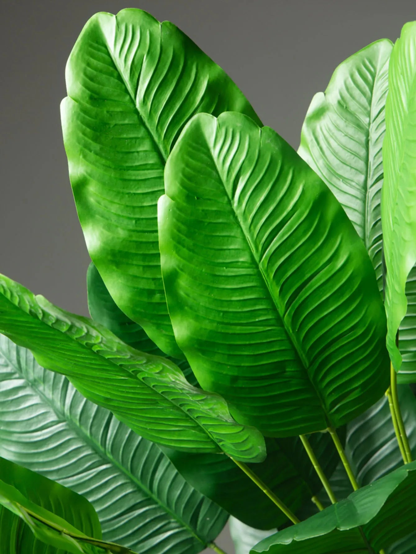 85-115cm Large Artificial Plants Bird of Paradise Tree Tropical Fake Banana Leaves Plastic Palm Plants for Home Garden Decor