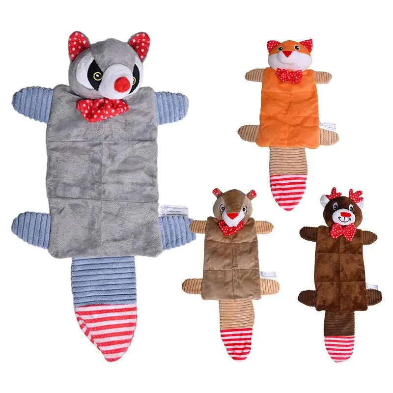 Stuffless Squeaky Dog Toys Interactive Plush Puppy Chew Toys With Squeakers Crinkle Interactive Toy No Stuffing With Squeakers