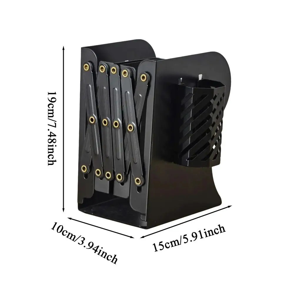 Desk Book Shelf Small Bookcase Telescopic Desktop Bookshelf Metal Desk Organizer With Pen Holder Desktop Bookcase Desk Top