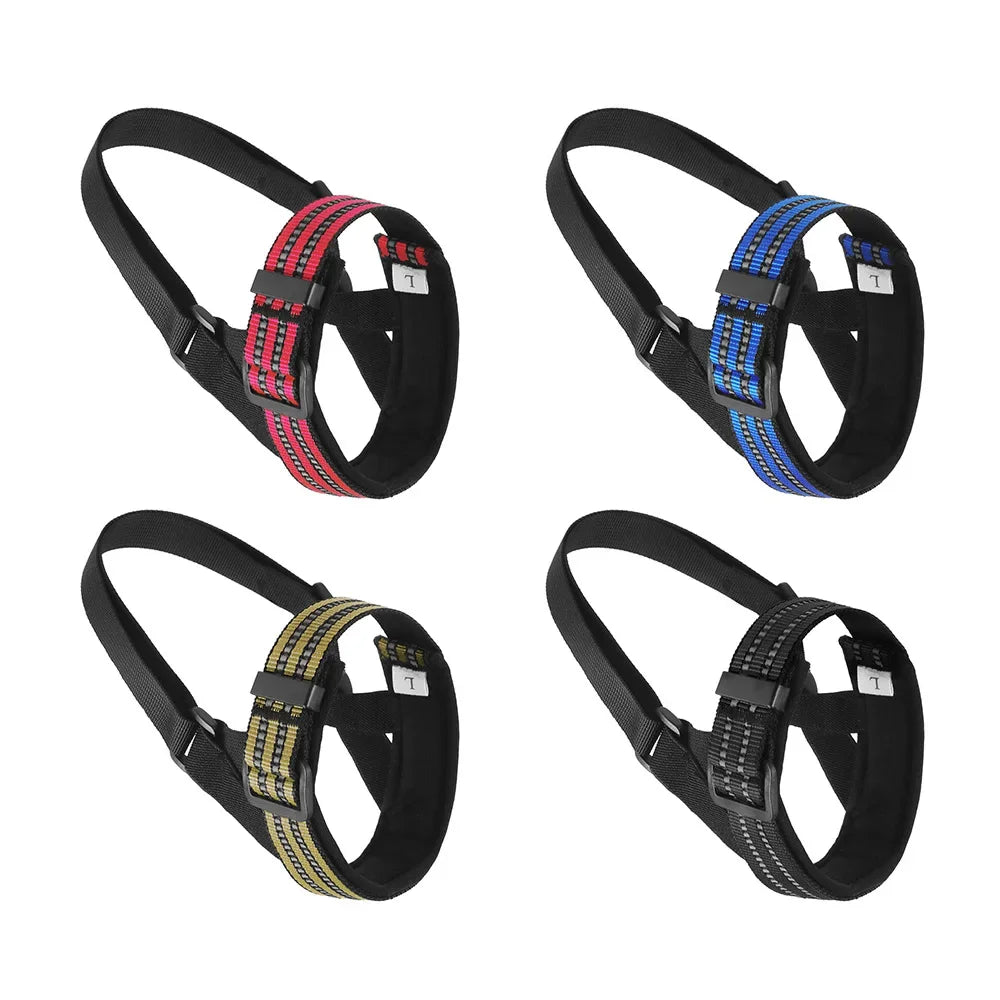 Quick Release Dog Muzzles Adjustable Reflective Dog Muzzle Soft Padded Medium & Large Dogs Halter Nose Leads for Outdoor Walking