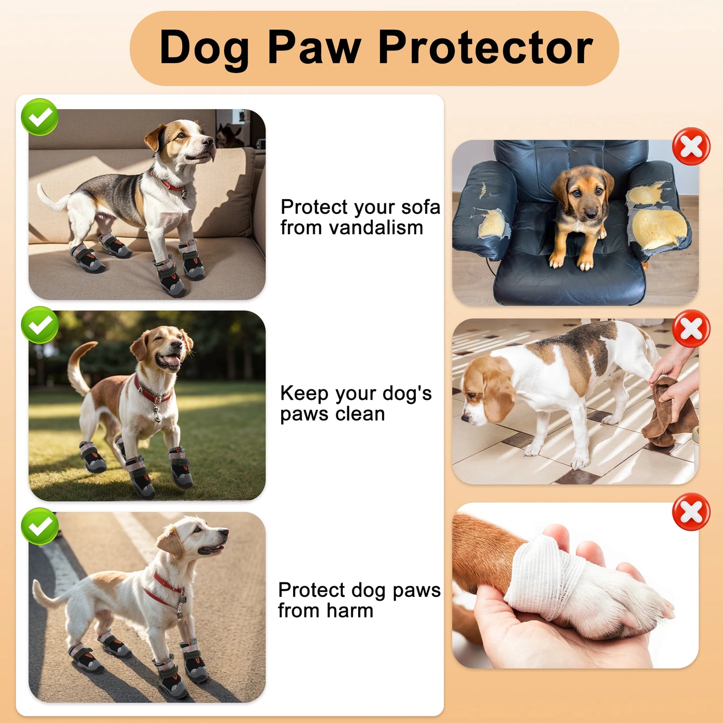 UXCELL 4pcs Summer Dog Shoes Breathable Mesh Dog Boots Paw Protectors for Hot Roads Outdoor Walking Pet Shoes Portswear
