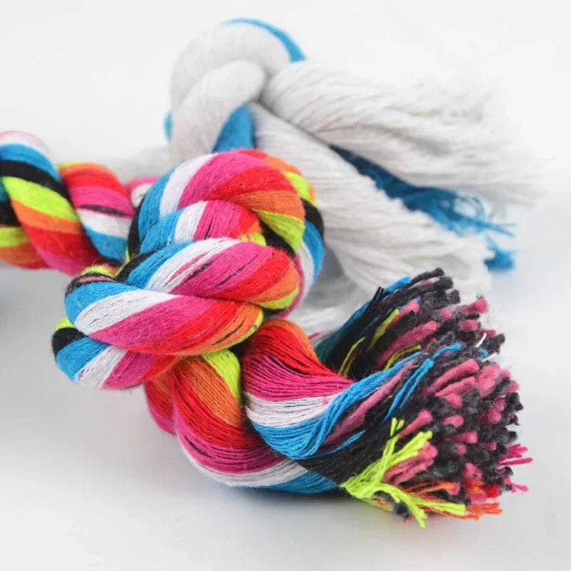 1pcs19cm Dog Toys Dog Cat Durable Braided Bone Rope Toy Tooth Cleaning Care Puppy Cotton Chew Knot Toy pet supplies Dropshipping