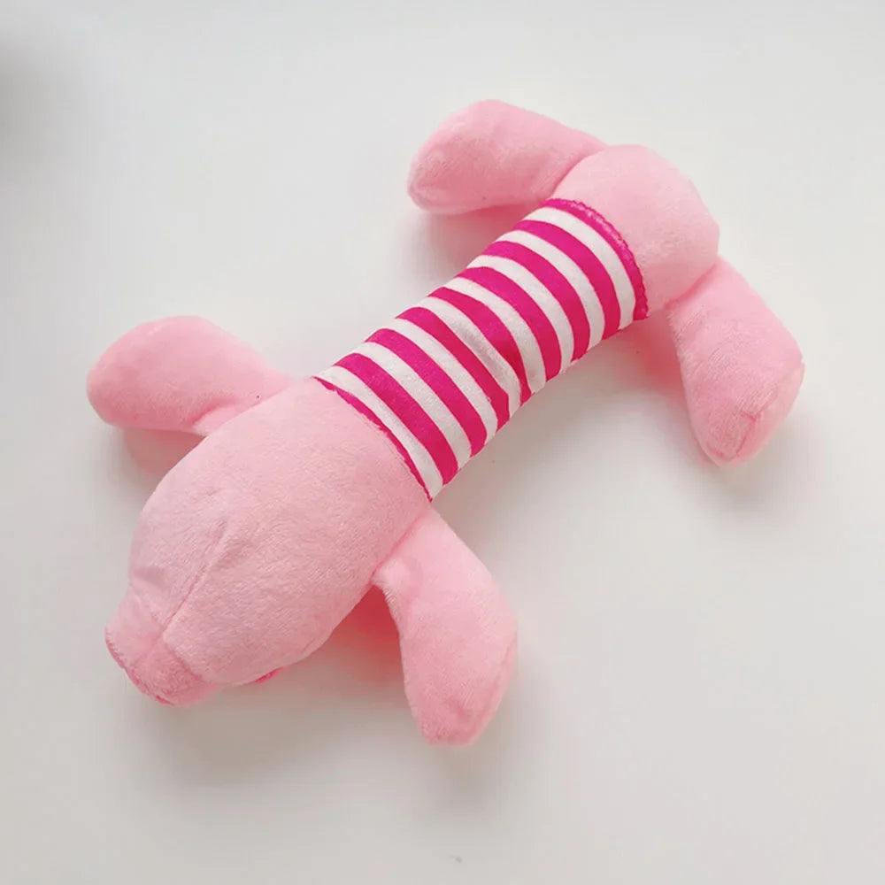 Molar Dog Toy Plush Supplies for All Puppies Pet Squeak Chew Toy Funny Durable Chew Elephant Duck Pig Toy for Dogs Pet Products