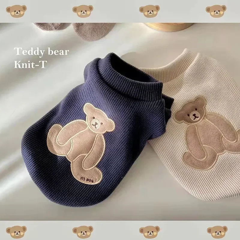 2023 New Spring Summer Pet Clothes Bear Pattern Sweater And Comfortable Puppy Clothes Teddy Hiromi For Small And Mid Sizes Dogs