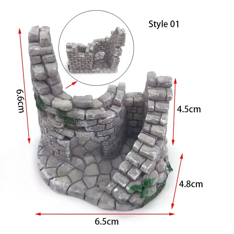 Resin Door Aquarium Decoration Fish Tank Ornament Acuario Rocks for Aquarium Fish Decor For Small Fish Shrimp Shelter House Hot