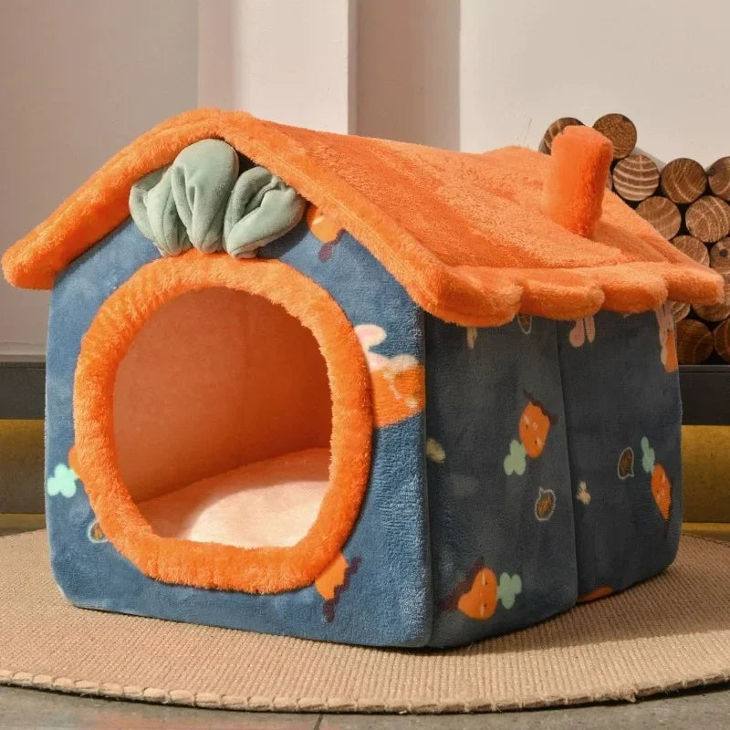 The kennel is universal in all seasons, the house type is small, the dog can be dismantled and washed, the dog house cat litter